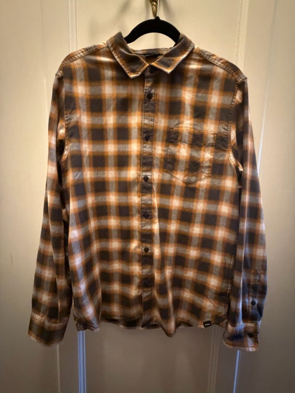 prAna Los Feliz Flannel Men's Button-Up Shirt - size M